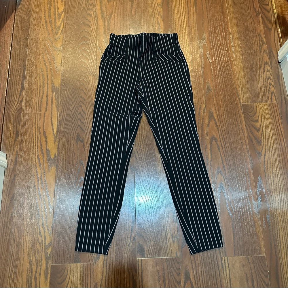 IEB Striped Skinny Work Pant Trouser Slack. No flaws elastic waist